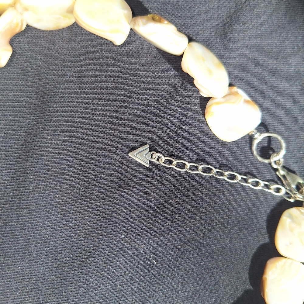 Silpada Designs mother of pearl necklace.